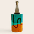 Abstract Modern Turquoise Orange Wine Chiller Gallery Image 3