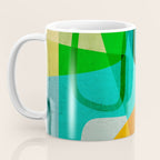 Abstract Modern Turquoise Orange Coffee Mug Gallery Image 3