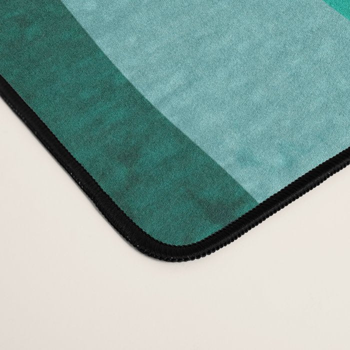 Abstract Modern Turquoise Orange Desk Mat Gallery Image 4