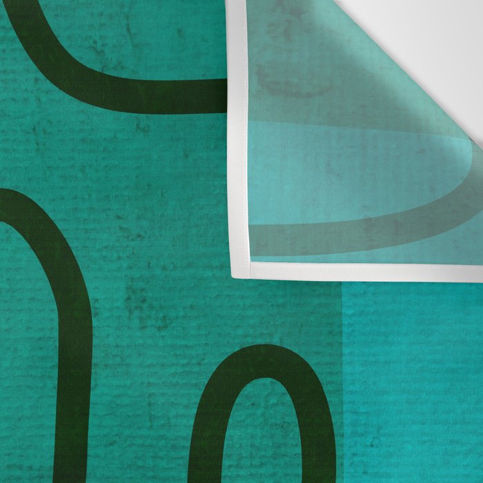 Abstract Modern Turquoise Orange Wall Tapestry Gallery Image 3