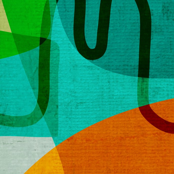 Abstract Modern Turquoise Orange Coffee Mug Gallery Image 2