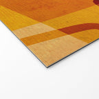 Abstract Modern Turquoise Orange Welcome Mat Gallery Image 2