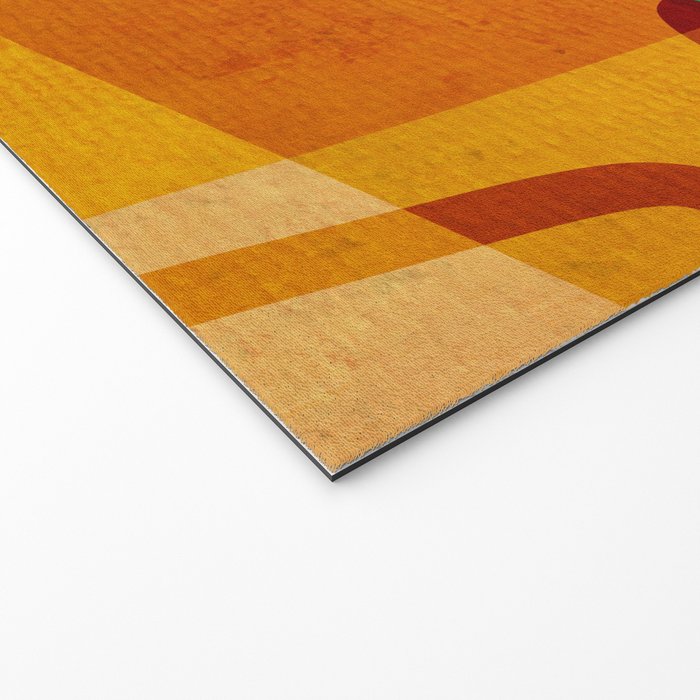 Abstract Modern Turquoise Orange Welcome Mat Gallery Image 2