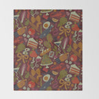 Surreal Dinner Party Throw Blanket Gallery Image 2