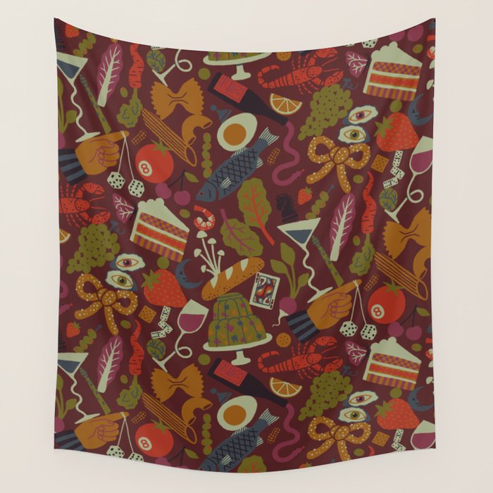 Surreal Dinner Party Wall Tapestry Gallery Image 1