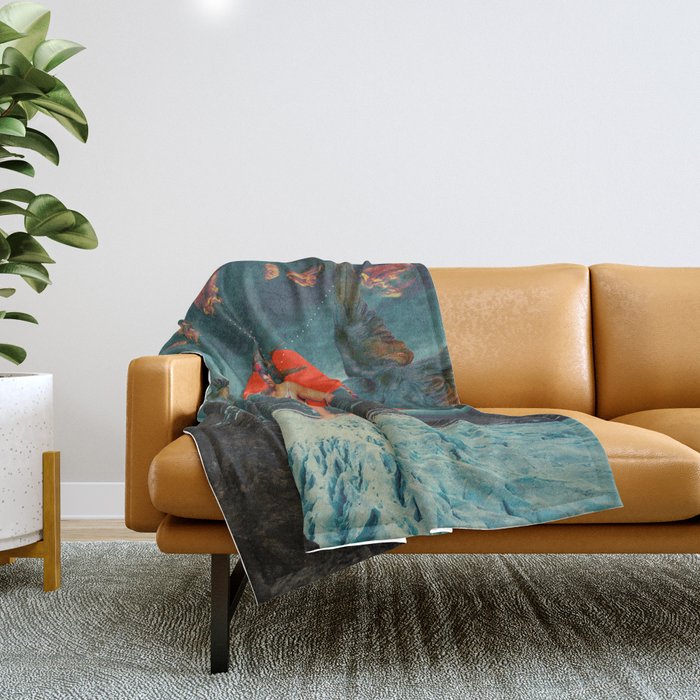 The Boy and the Birds Throw Blanket Gallery Image 1