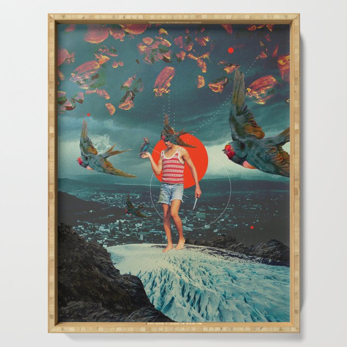 The Boy and the Birds Serving Tray Gallery Image 1