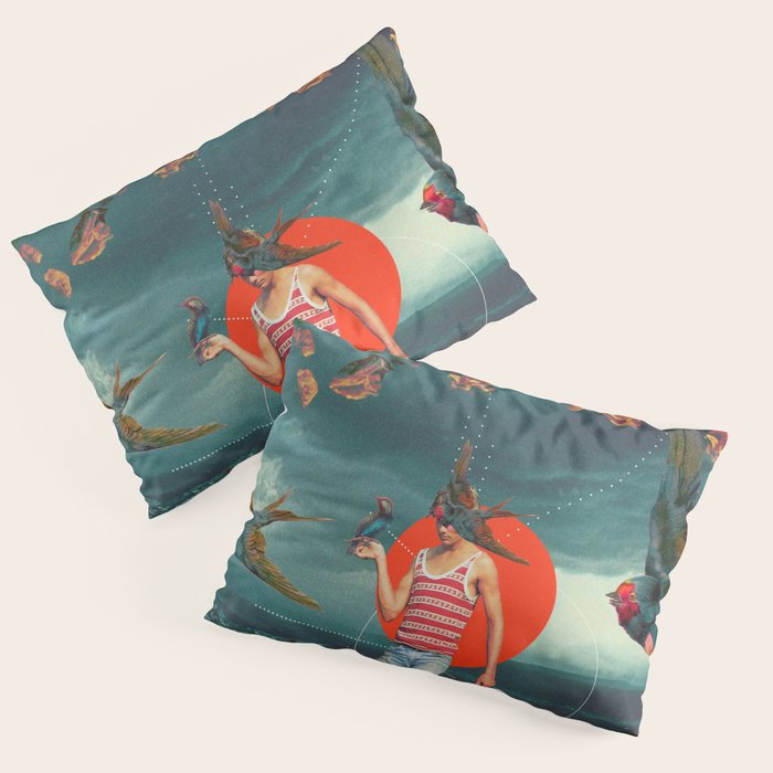 The Boy and the Birds Pillow Sham Gallery Image 1