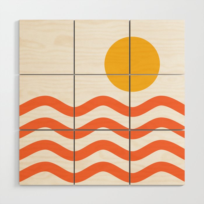 Abstract Landscape 11B Wood Wall Art Gallery Image 1