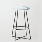 Two Tone Line Curvature XV Sky Blue Modern Arch Abstract Stool Gallery Image 1