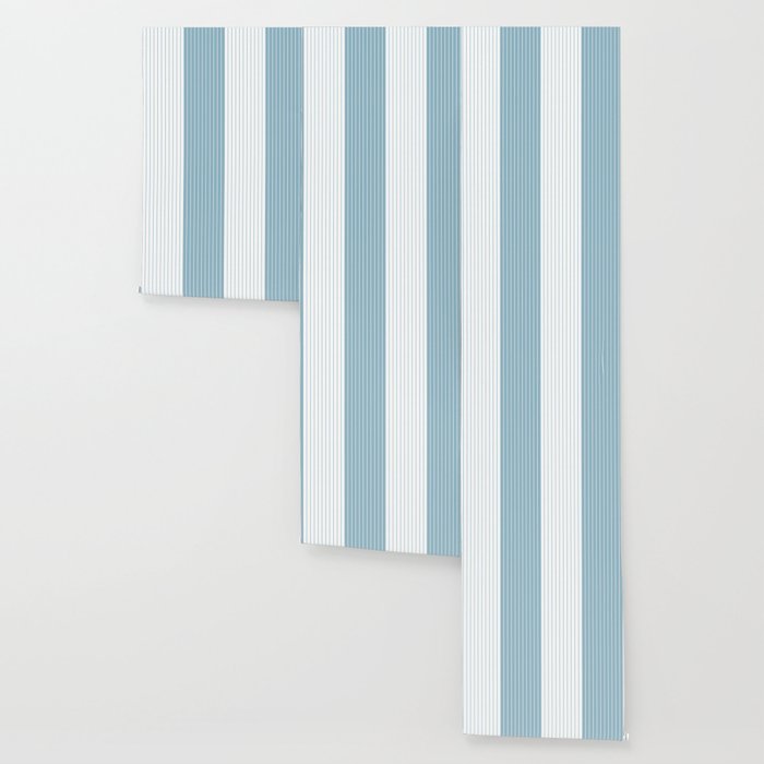 Two Tone Line Curvature XV Sky Blue Modern Arch Abstract Wallpaper Gallery Image 3