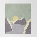 LANDSHAPES / Arctic - Sunset Throw Blanket Gallery Image 2