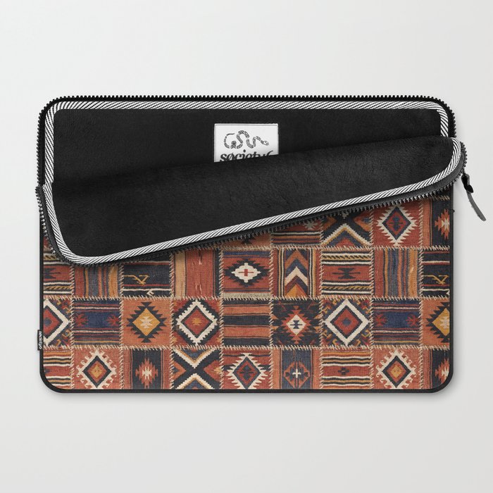 Geometric Tribal Patchwork Rug Design Laptop Sleeve Gallery Image 2