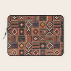 Geometric Tribal Patchwork Rug Design Laptop Sleeve Gallery Image 1