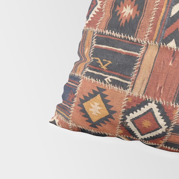 Geometric Tribal Patchwork Rug Design Pillow Sham Gallery Image 4