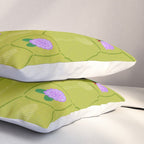 Tennis Rackets & Roses in Lime & Lavender Pillow Sham Gallery Image 3