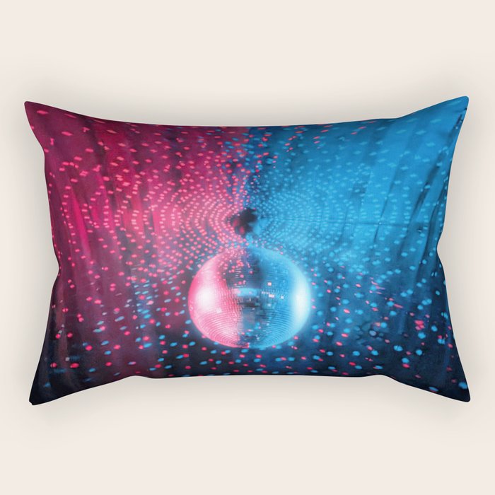 Disco Ball Dance Vibes Rectangular Pillow Gallery Image 2