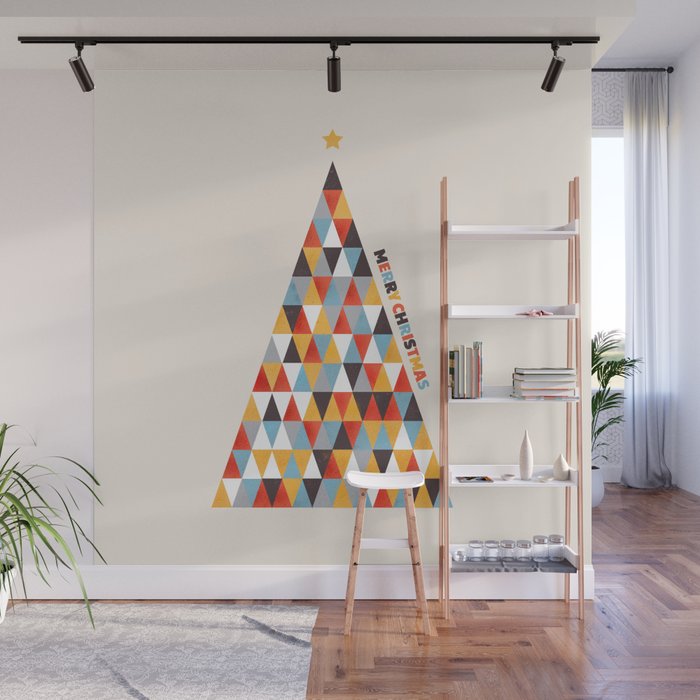 Modern Christmas Tree Wall Mural Gallery Image 1