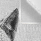 Coyote - Black & White Wall Tapestry Gallery Image 3