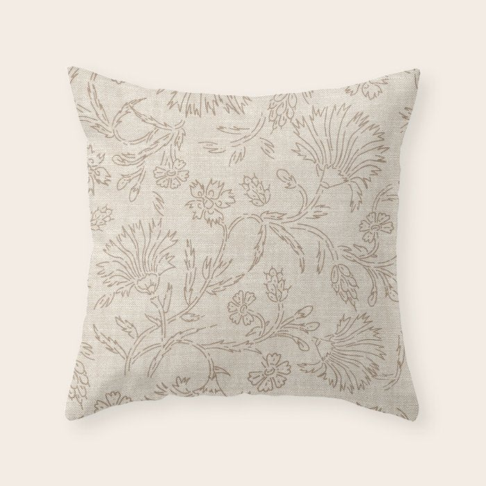 KALAMI LINEN Throw Pillow Gallery Image 1