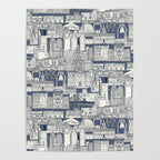 Philadelphia toile blue indigo Poster Gallery Image 4