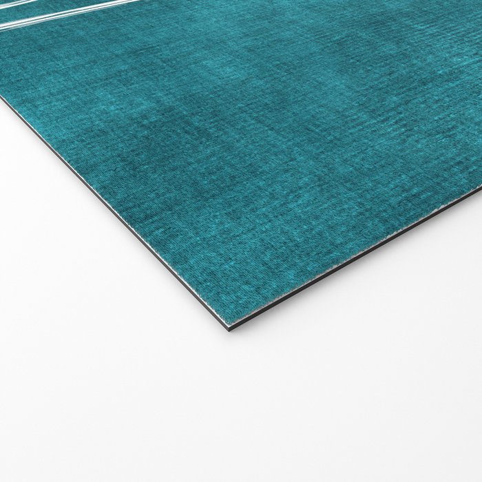 Minimalist Teal White Abstract Artwork Welcome Mat Gallery Image 2