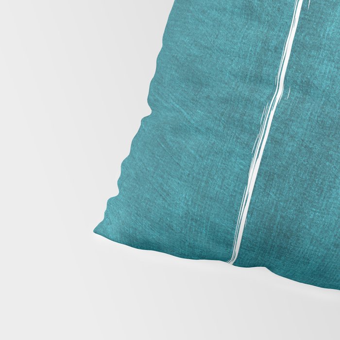 Minimalist Teal White Abstract Artwork Pillow Sham Gallery Image 4