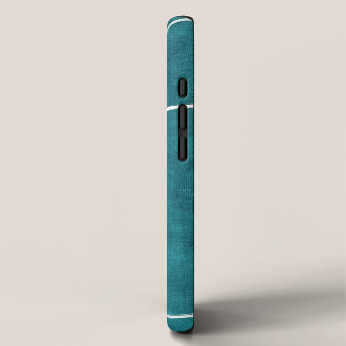 Minimalist Teal White Abstract Artwork iPhone Case Gallery Image 2