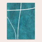Minimalist Teal White Abstract Artwork Notebook Gallery Image 4