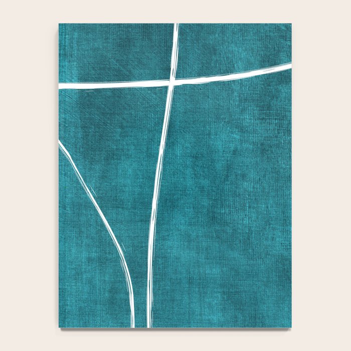 Minimalist Teal White Abstract Artwork Notebook Gallery Image 4
