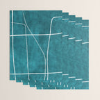 Minimalist Teal White Abstract Artwork Wrapping Paper Gallery Image 3