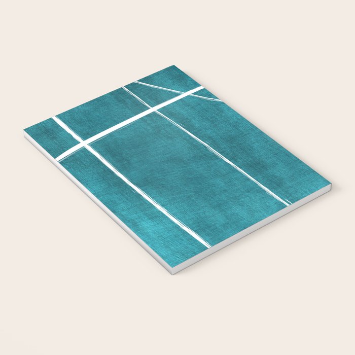 Minimalist Teal White Abstract Artwork Notebook Gallery Image 3