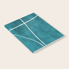 Minimalist Teal White Abstract Artwork Notebook Gallery Image 2