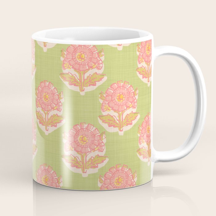 French Country Sunflower in Olive Coffee Mug Gallery Image 1