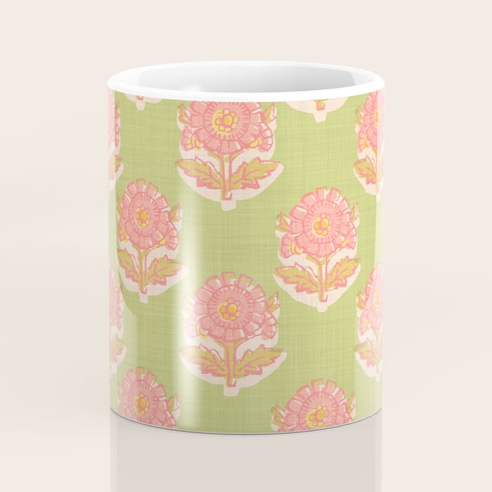 French Country Sunflower in Olive Coffee Mug Gallery Image 4