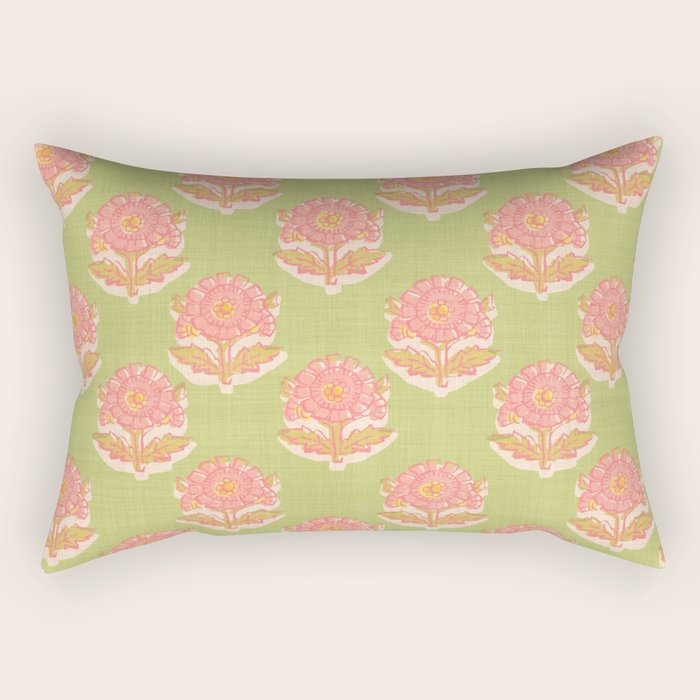French Country Sunflower in Olive Rectangular Pillow Gallery Image 2