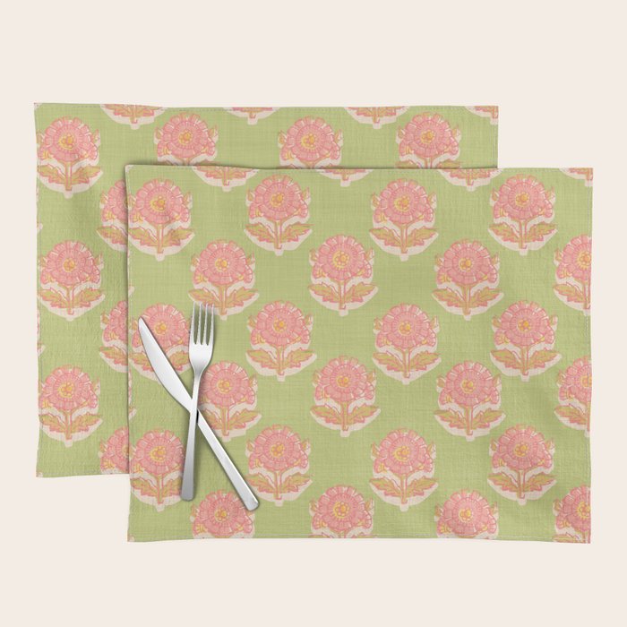 French Country Sunflower in Olive Placemat Gallery Image 1