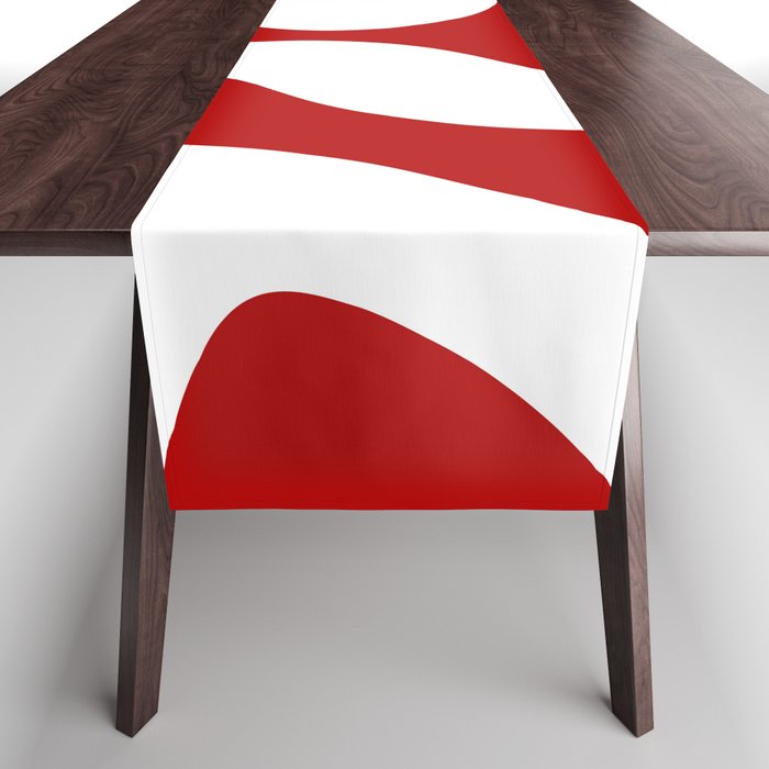 Abstract waves - red Table Runner Gallery Image 1
