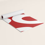 Abstract waves - red Yoga Mat Gallery Image 2