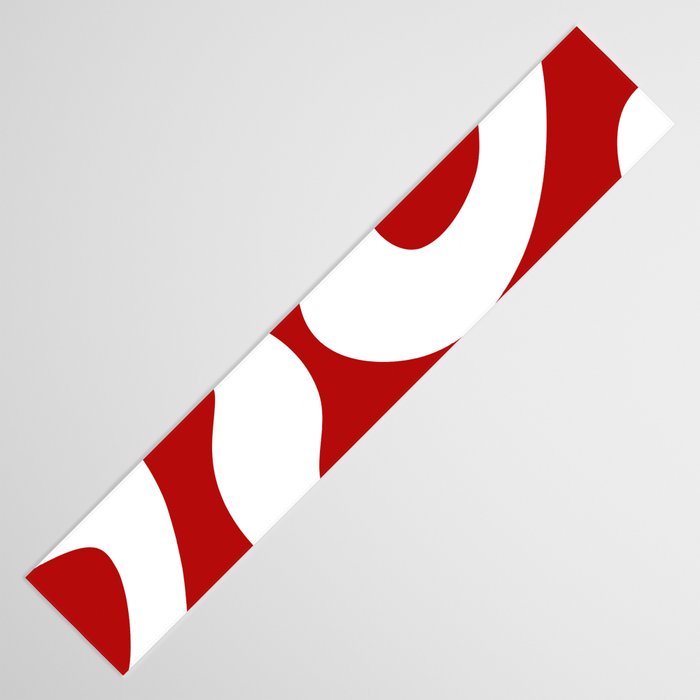Abstract waves - red Table Runner Gallery Image 3