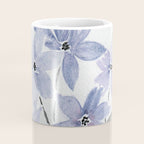 Watercolor Purple Flowers with Black Stems - Floral Custom Art Design Coffee Mug Gallery Image 4