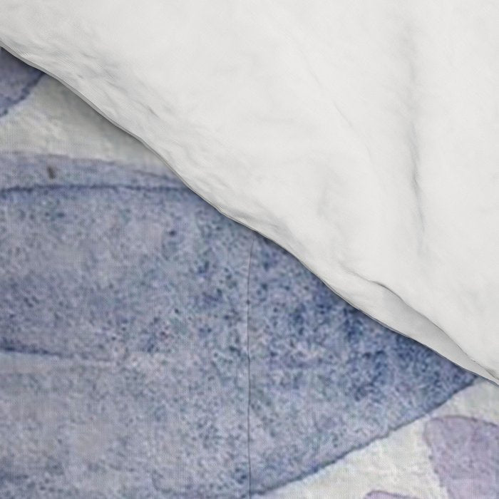 Watercolor Purple Flowers with Black Stems - Floral Custom Art Design Comforter Gallery Image 4