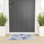 Watercolor Purple Flowers with Black Stems - Floral Custom Art Design Welcome Mat Gallery Image 3