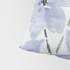 Watercolor Purple Flowers with Black Stems - Floral Custom Art Design Pillow Sham Gallery Image 4