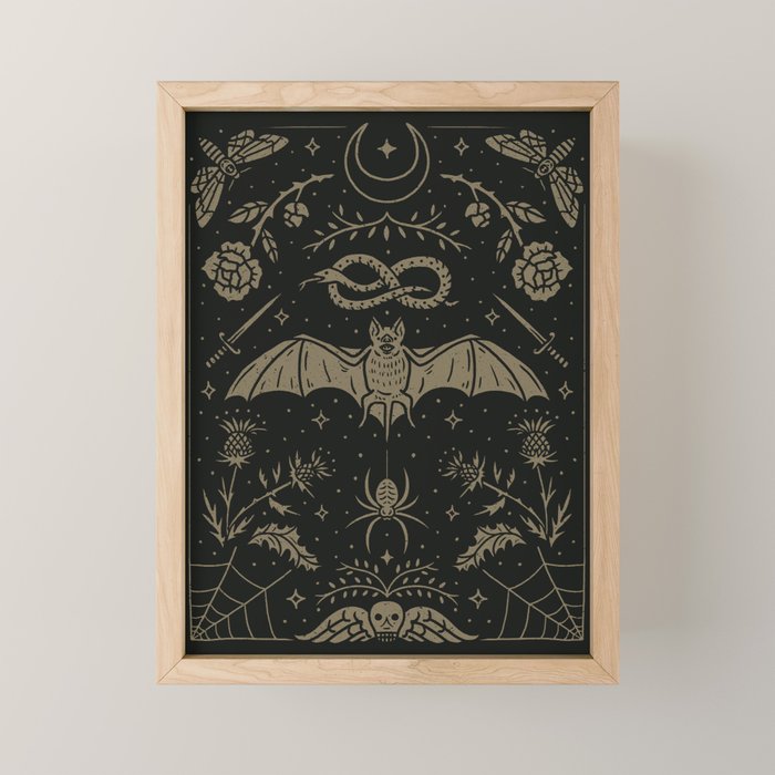 Cemetery Nights Mini Art Print Gallery Image 1
