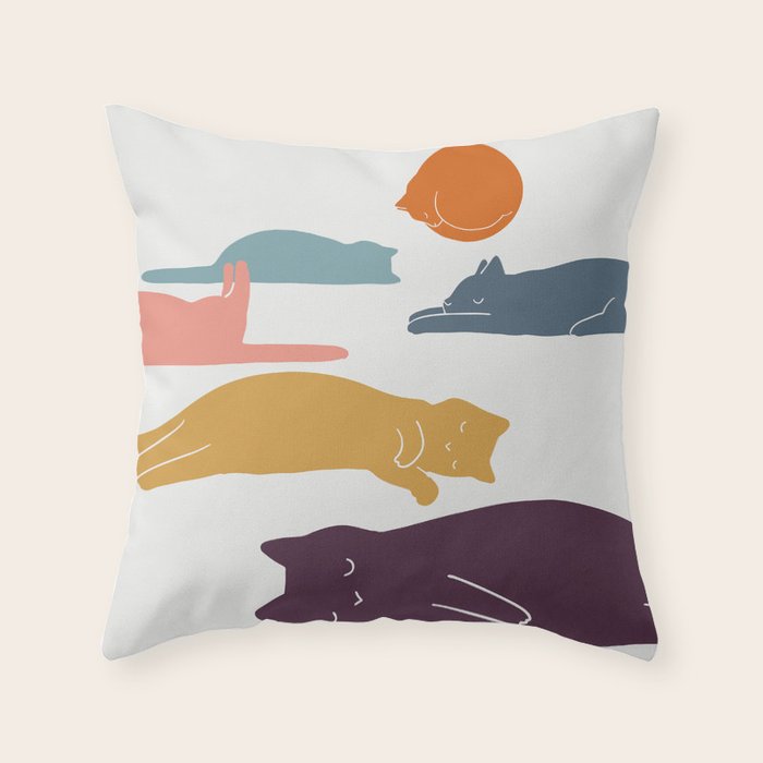Cat Landscape 11 Throw Pillow Gallery Image 6