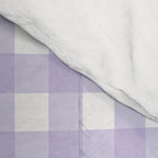 Gingham Check Pattern in Pastel Lavender Purple Comforter Gallery Image 4