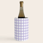 Gingham Check Pattern in Pastel Lavender Purple Wine Chiller Gallery Image 2