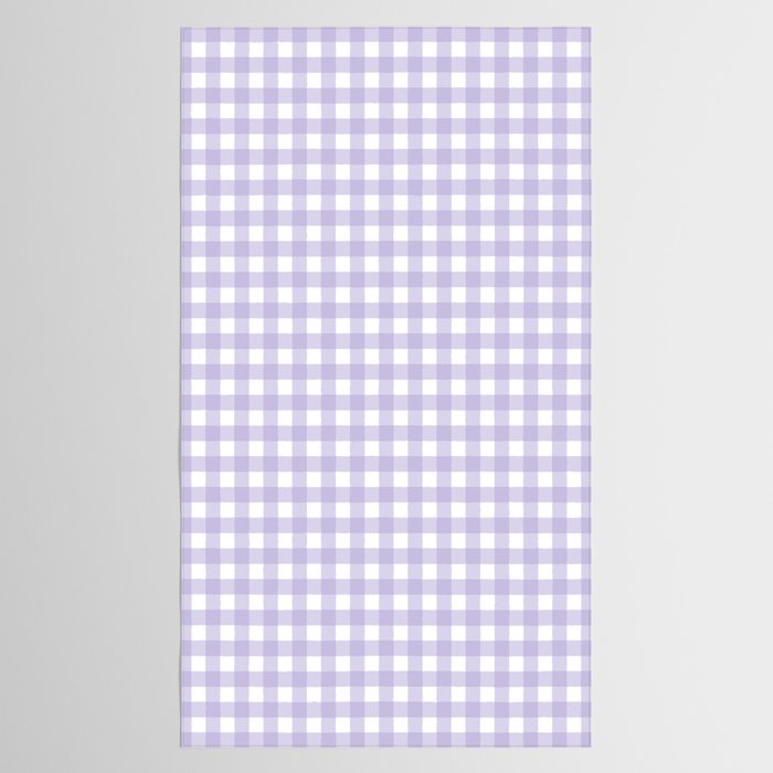 Gingham Check Pattern in Pastel Lavender Purple Tablecloth Gallery Image 2