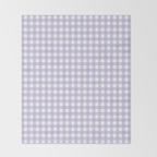 Gingham Check Pattern in Pastel Lavender Purple Throw Blanket Gallery Image 2